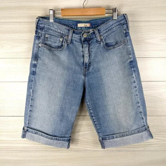 LEVI'S 515 Cuffed Denim Bermuda Shorts 8 - Picture 4 of 4